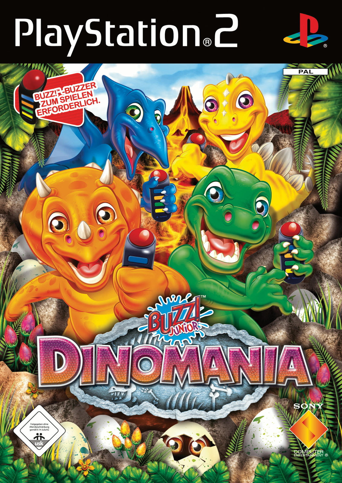 Buzz! Junior: Dinomania - Sony PlayStation 2 - PS2 - inkl. original Buzz Buzzer