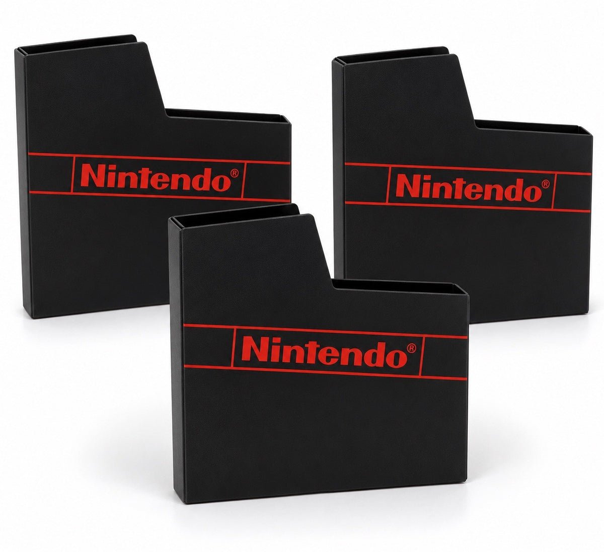 Nintendo NES Schuber - 3 Stück - Original Nintendo Schuber / Hüllen - Schwarz 3x