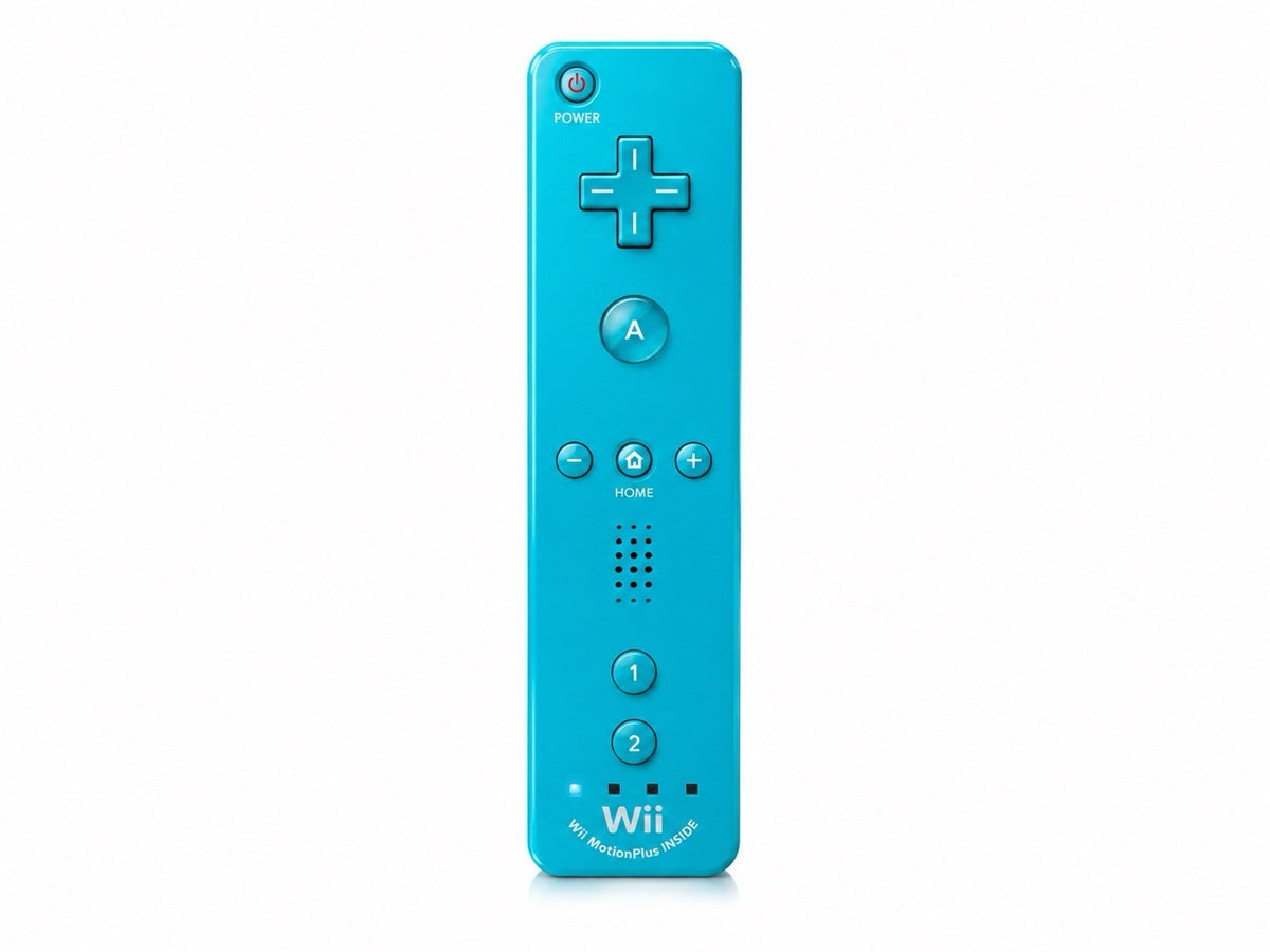 Nintendo Wii Remote Controller RVL-036 Motion Plus INSIDE Türkis / Blau