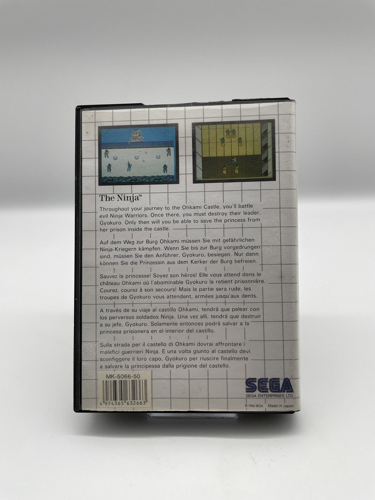 THE NINJA - SEGA MASTER SYSTEM - OVP + Anleitung - Original
