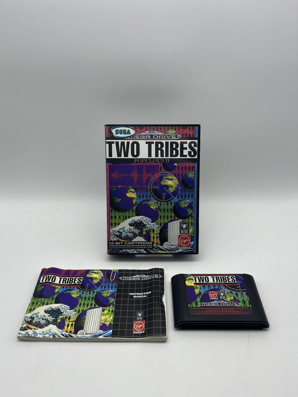 Populous 2 - Two Tribes - Sega Mega Drive - MD - OVP - Komplett - Original