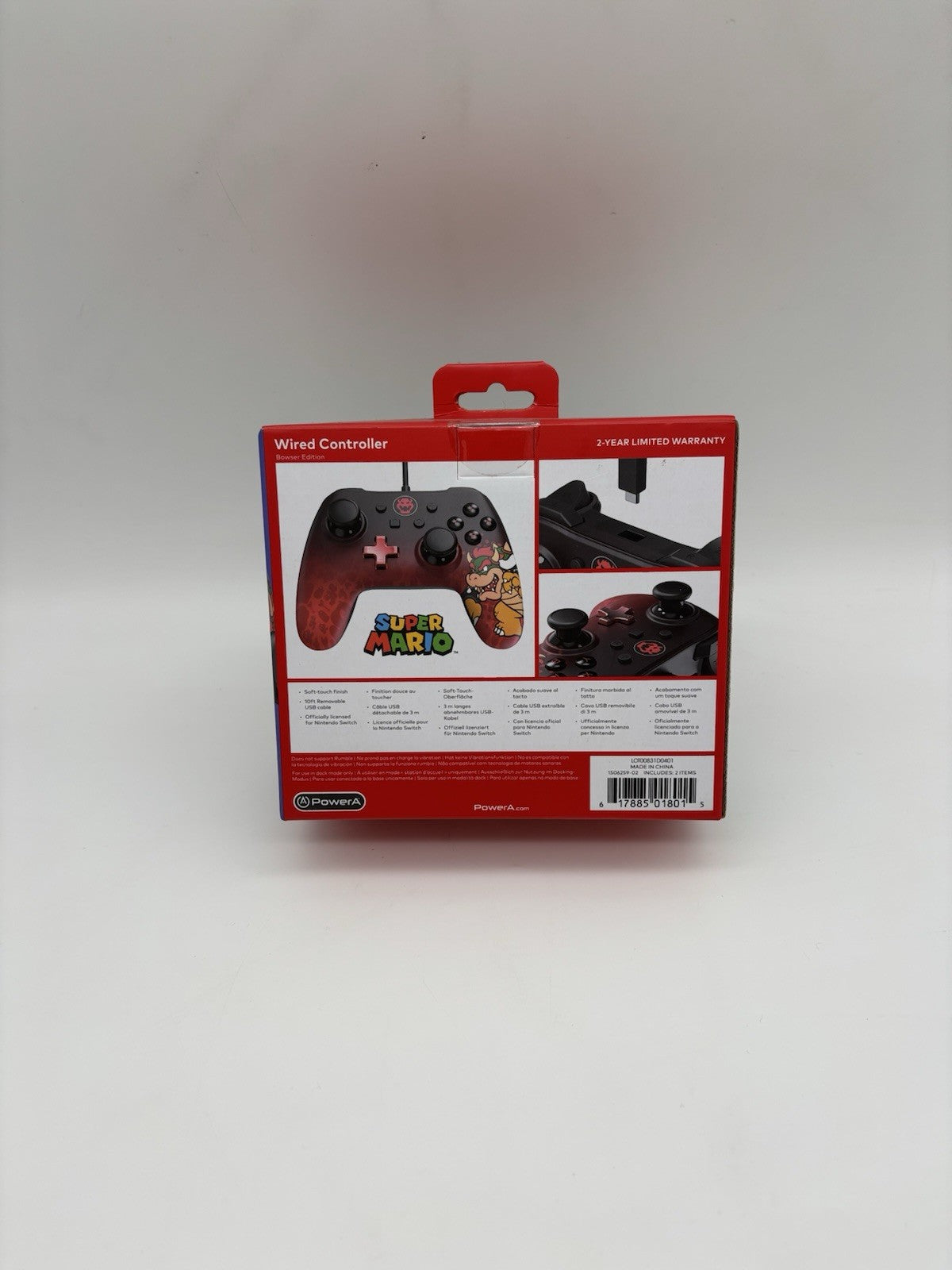 Nintendo Switch Wired Controller Super Mario mit Bowser Design Power A NEU & OVP