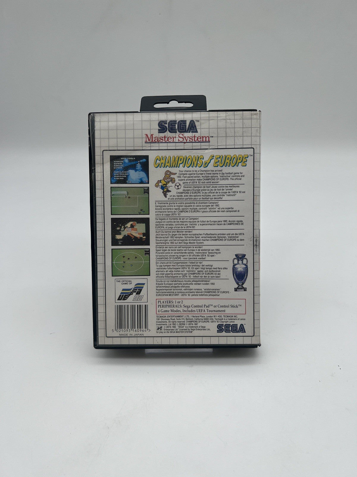 CHAMPIONS OF EUROPE UEFA 92 - SEGA MASTER SYSTEM - Original