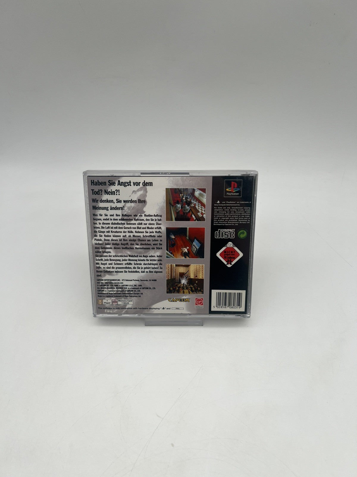 Resident Evil - Sony Playstation 1 - PS1 - OVP + Anleitung - Ohne Frontcover