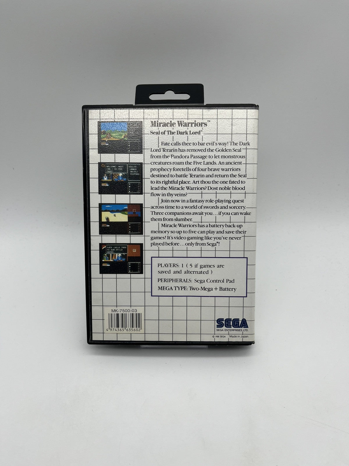 Miracle Warriors - Seal of The Dark Lord - Sega Master System