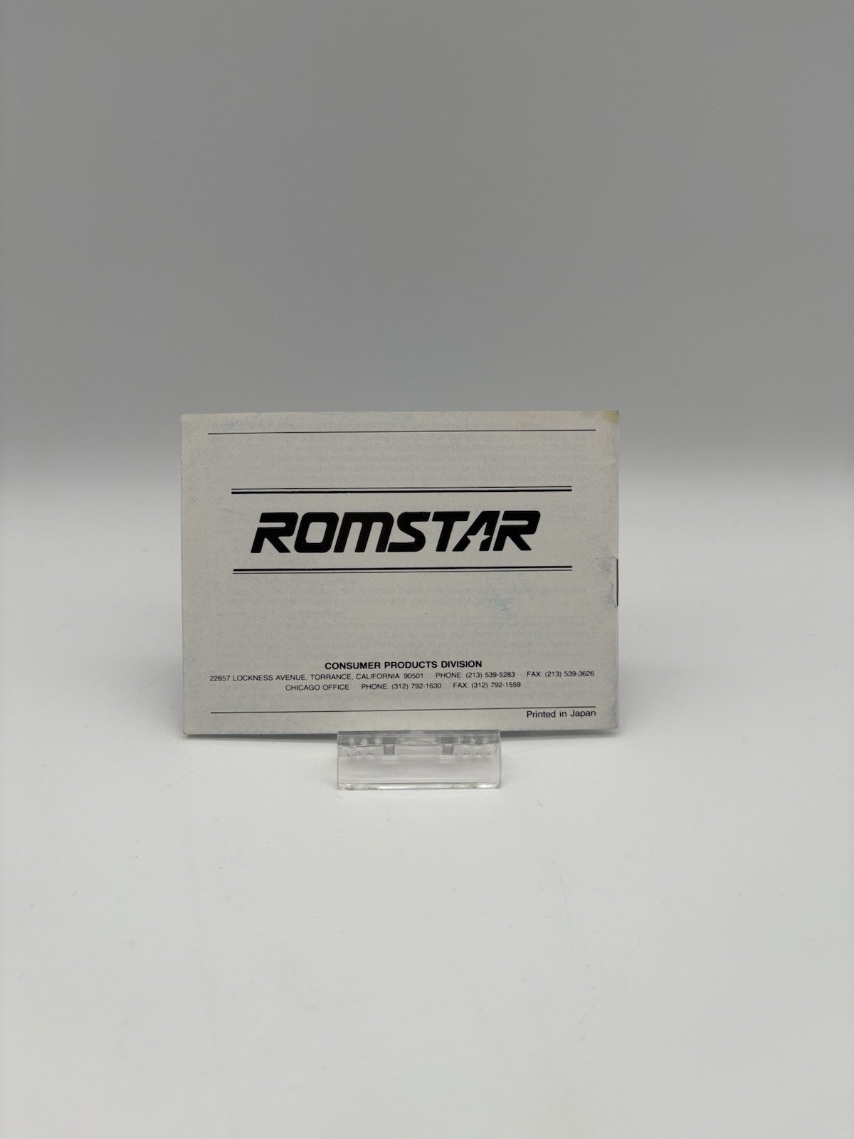 Romstar World Bowling - Nintendo Gameboy - Nur Anleitung