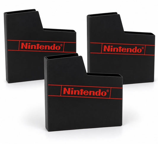 Nintendo NES Schuber - 3 Stück - Original Nintendo Schuber / Hüllen - Schwarz 3x