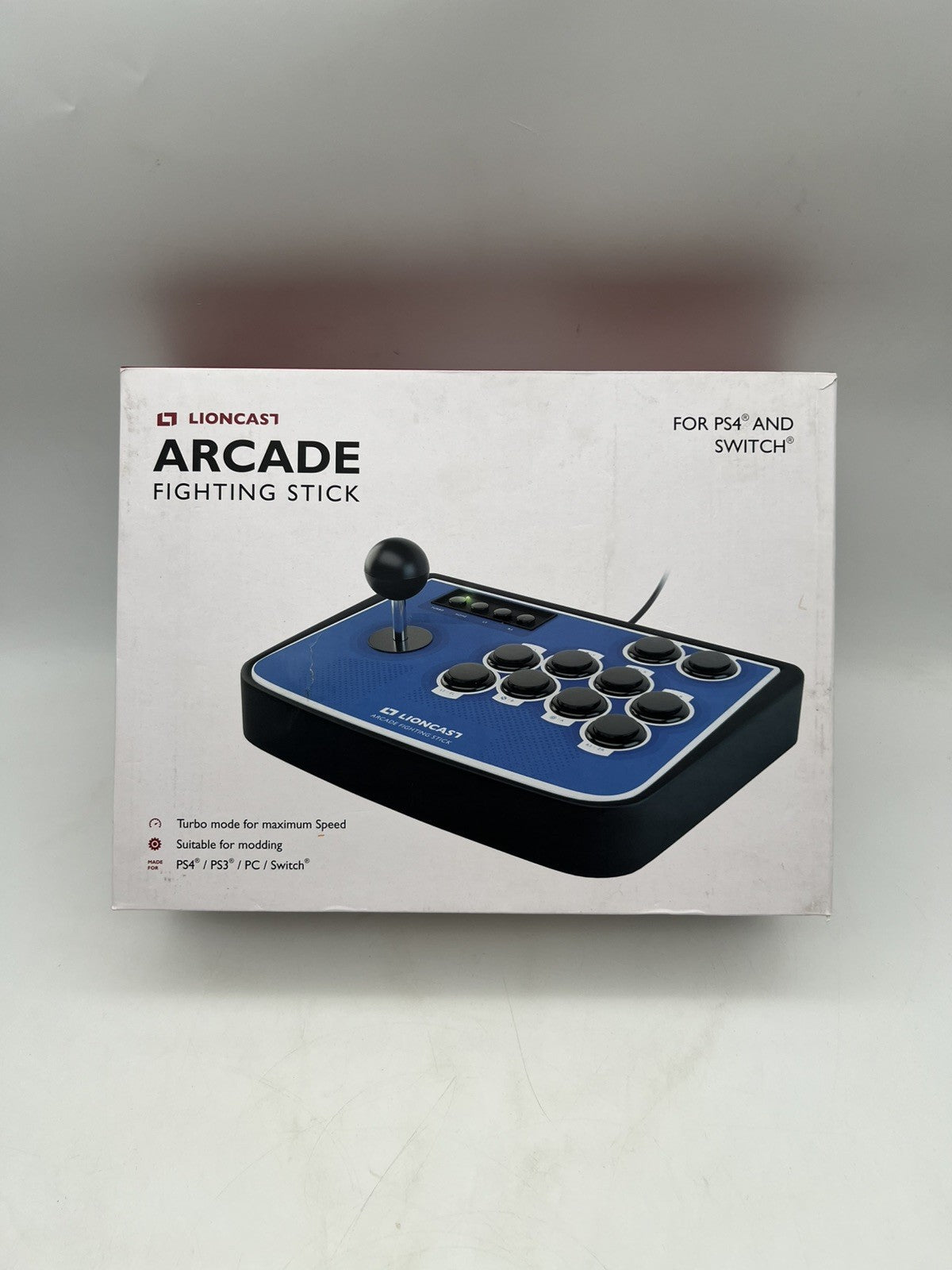 Arcade Fighting Stick - Für Nintendo Switch - PS4 - PS3 - PC - Lioncast - OVP