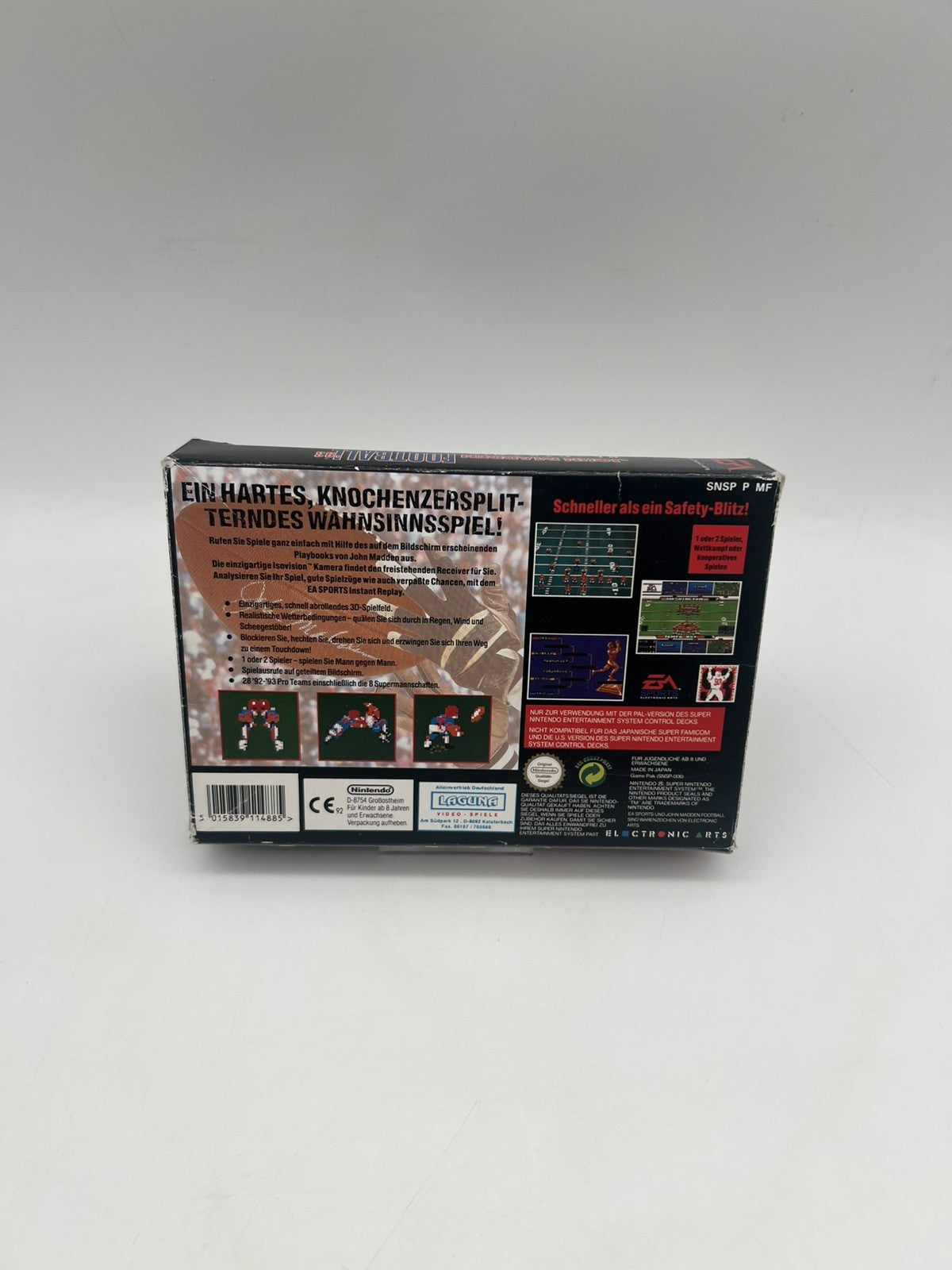 John Madden Football 93 - Super Nintendo SNES - Leerkarton - NUR OVP + Anleitung