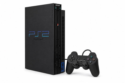 Sony PlayStation 2 Fat Spielekonsole Ps2 Konsole Schwarz Komplett + Alle Kabel