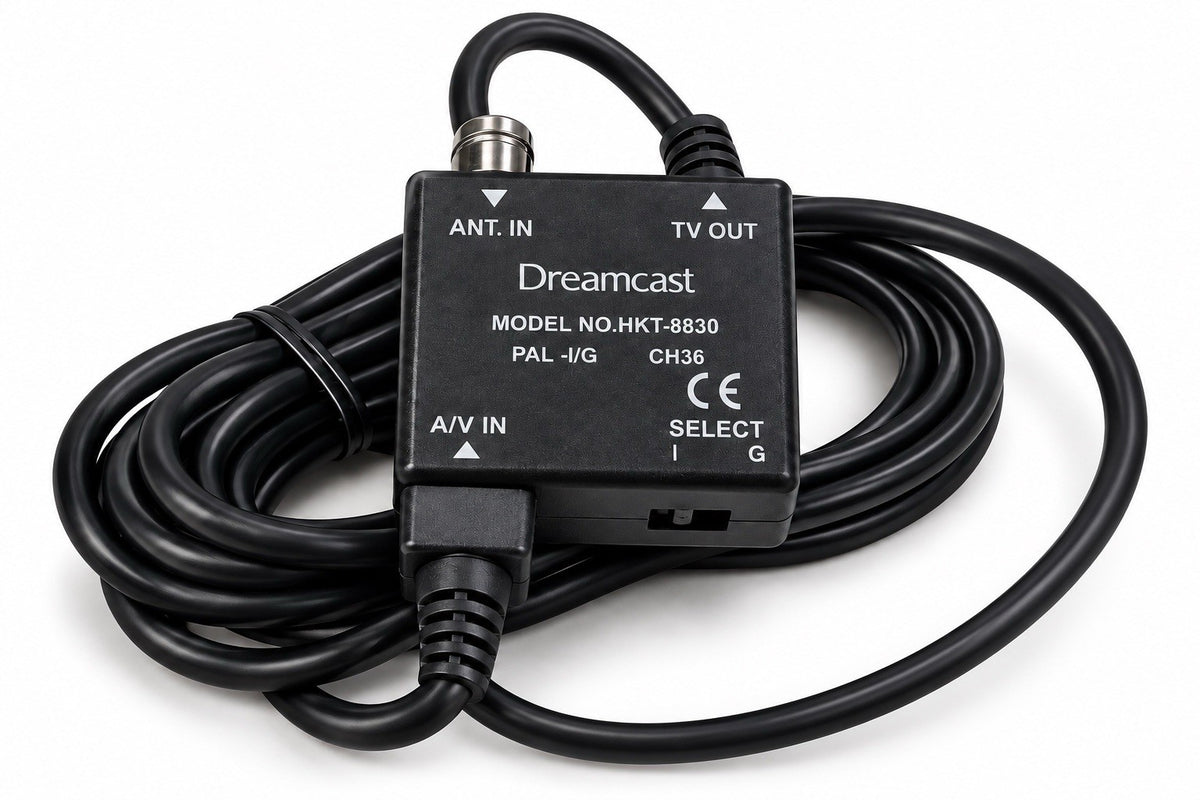 Sega Dreamcast Original RF Antennenkabel HKT-8830 Schwarz