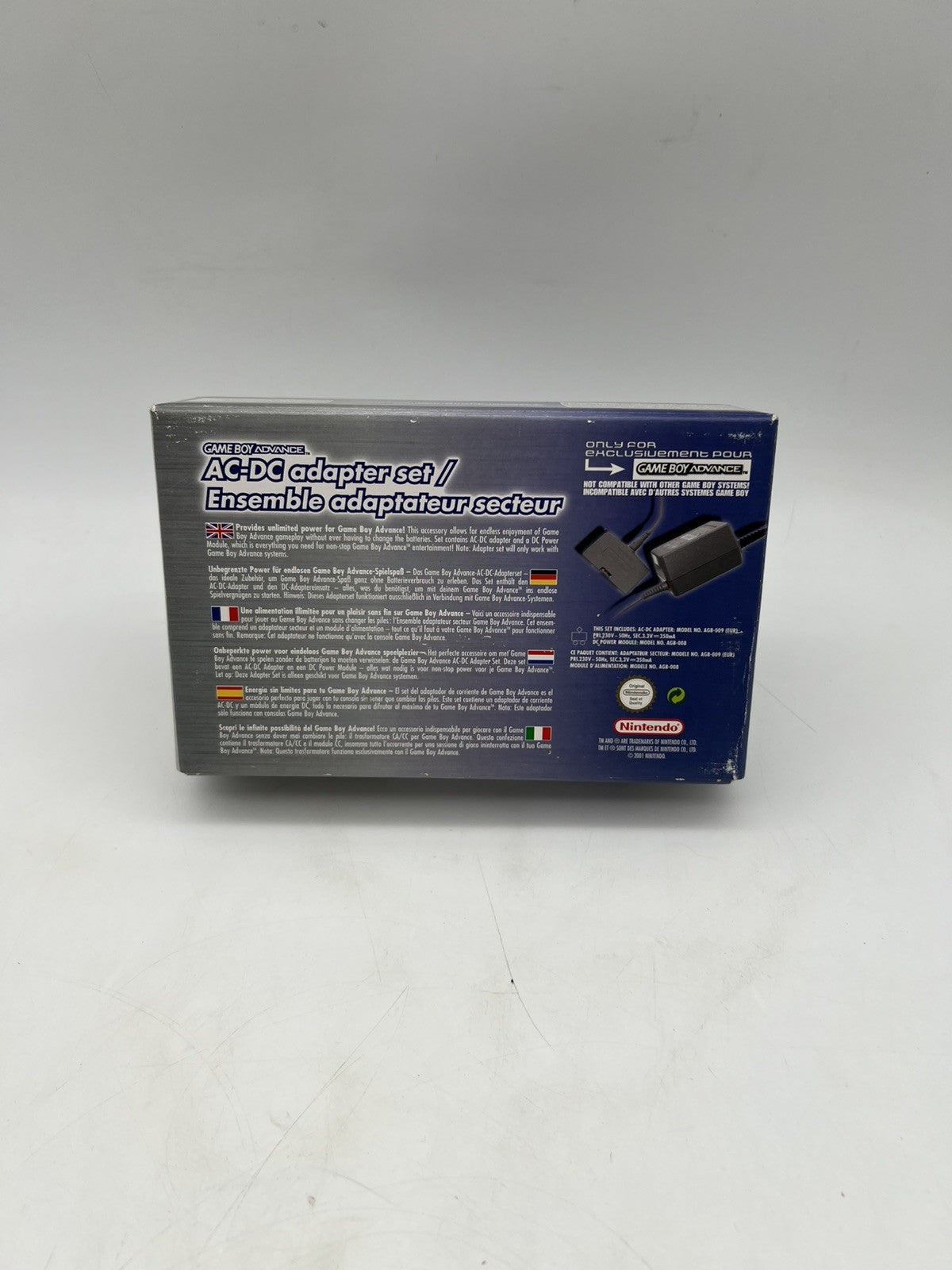 Nintendo GameBoy Advance AC-DC Adapter Set Netzteil Kabel in OVP GBA