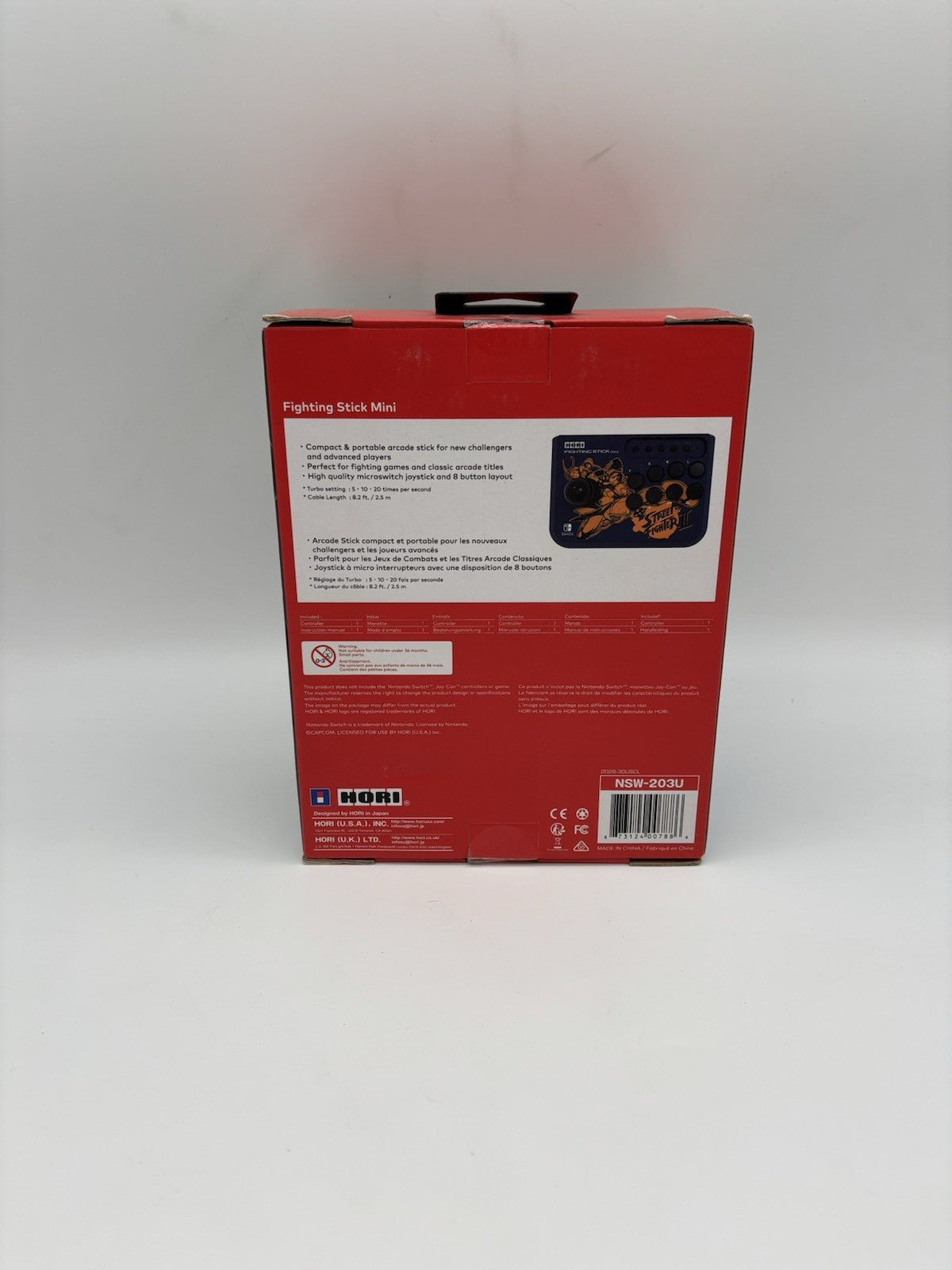 Street Fighter 2 Fighting Stick Mini - Nintendo Switch - Hori - NEU & OVP