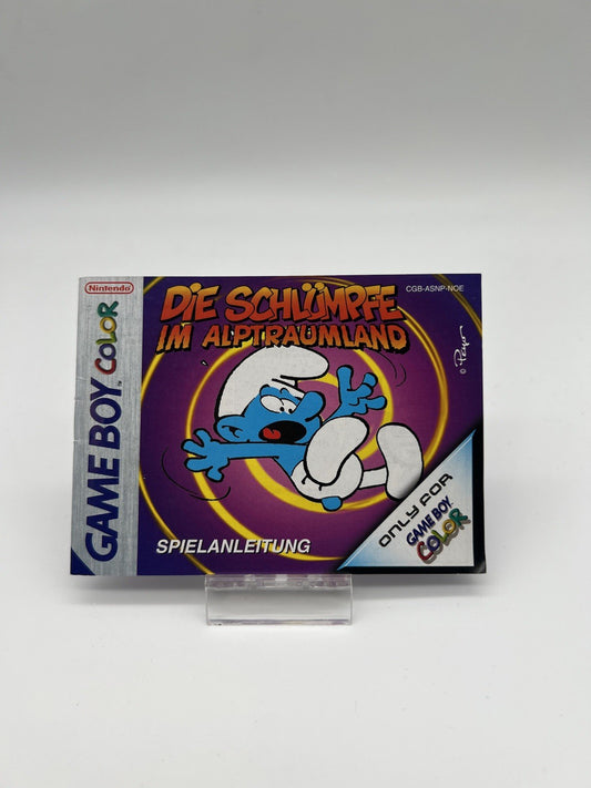 Die Schlümpfe im Alptraumland - Nintendo GameBoy Color - Nur Anleitung