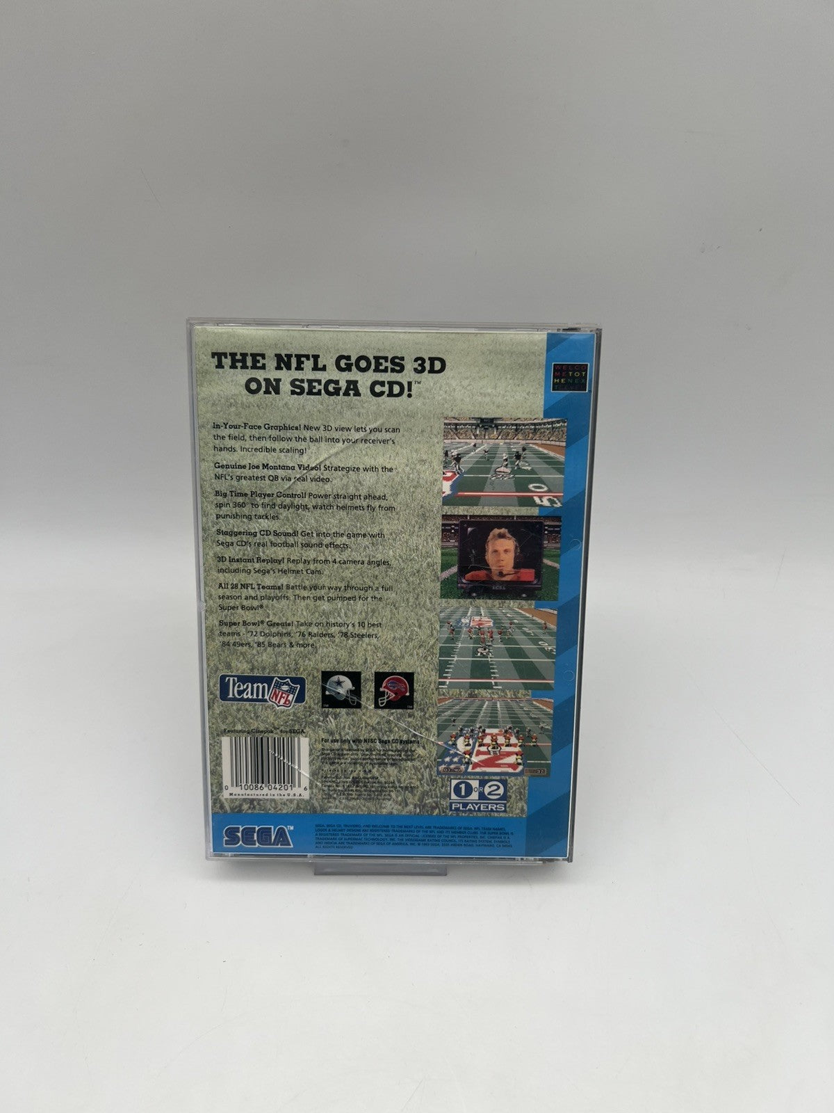 Joe Montana's NFL Football - Sega CD - OVP + Anleitung - OVP Beschädigt