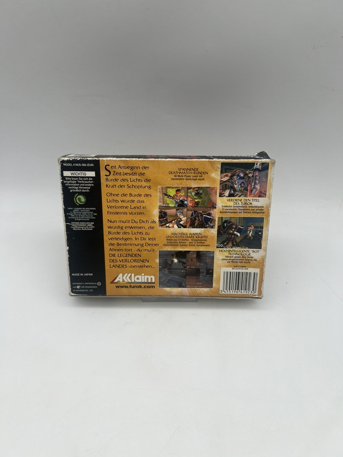 Turok: Legenden des Verlorenen Landes - Nintendo 64 - N64 - Leerkarton Nur OVP