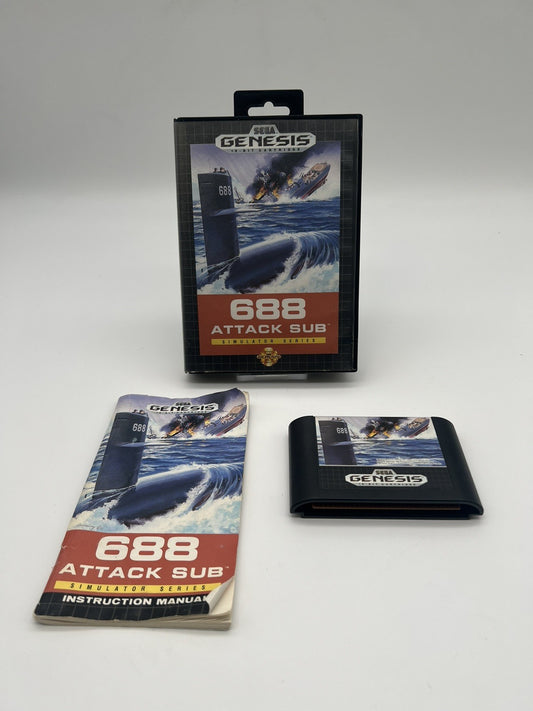 688 Attack Sub - Sega Genesis - OVP + Anleitung
