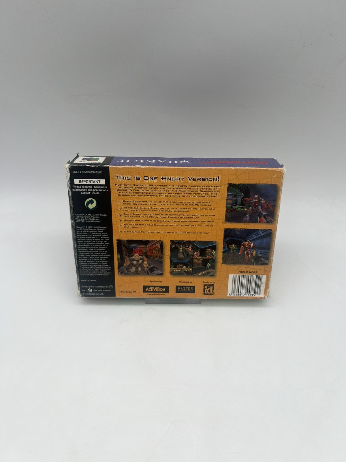 Quake 2 Nintendo 64 - N64 - Leerkarton - OVP + Anleitung - Ohne Spiel