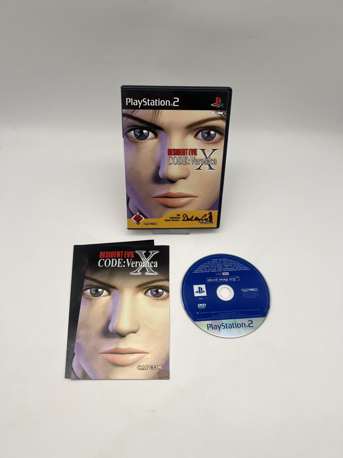 Resident Evil Code Veronica X Sony PlayStation 2 PS2 Leerhülle +Demo Ohne Spiel