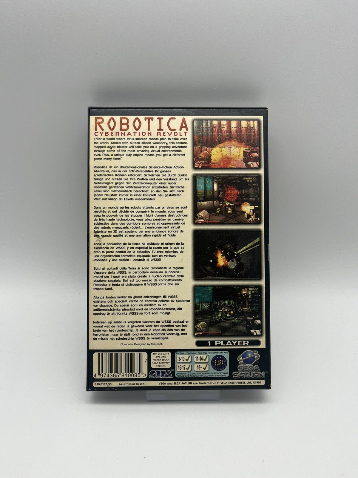 Robotica Cybernation Revolt  - SEGA Saturn - OVP und Anleitung