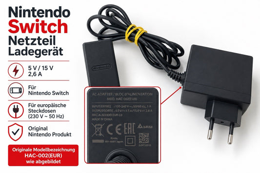 Original Nintendo Switch Netzteil - AC Adapter - Netzteil - Ladekabel