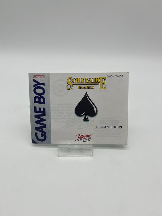 Solitaire Fun Pak - Nintendo Gameboy - Nur Anleitung