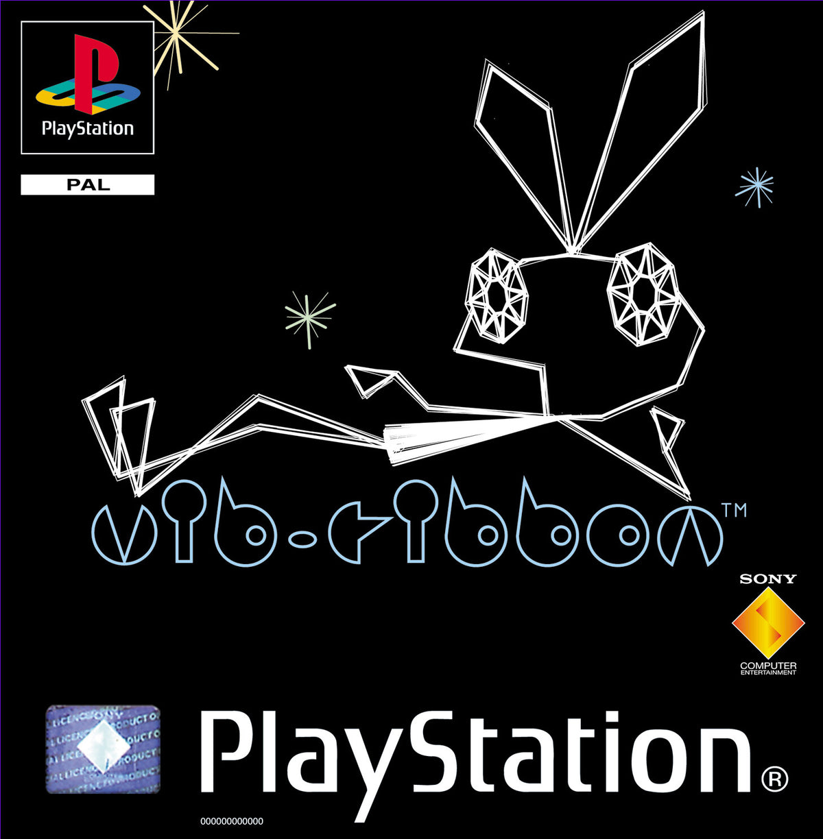 Vib Ribbon - Sony PlayStation 1 - PS1 - OVP + Anleitung + Poster