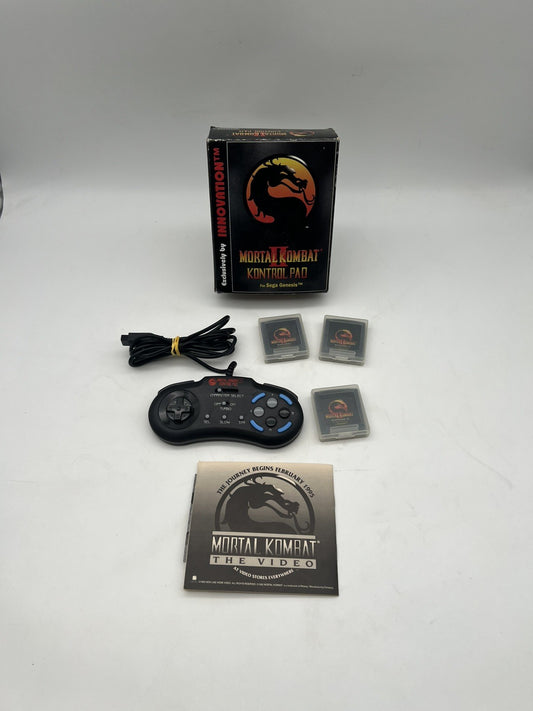 Sega Genesis Mortal Kombat 2 Kontrol Pad + 3 Kartridges - Controller - OVP