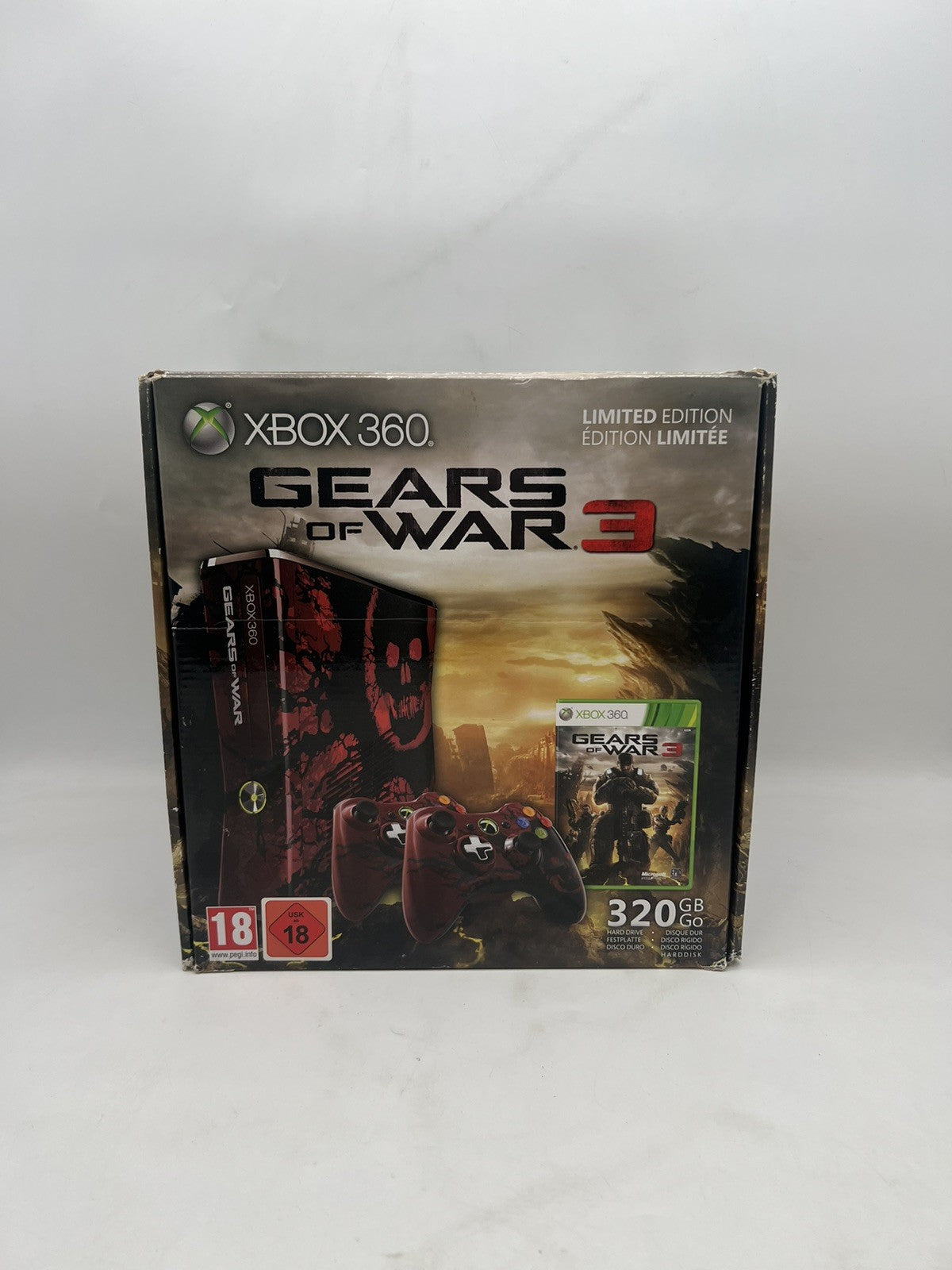 Microsoft Xbox 360 Gears of War 3 Limited Edition Slim Konsole - OVP - Rot