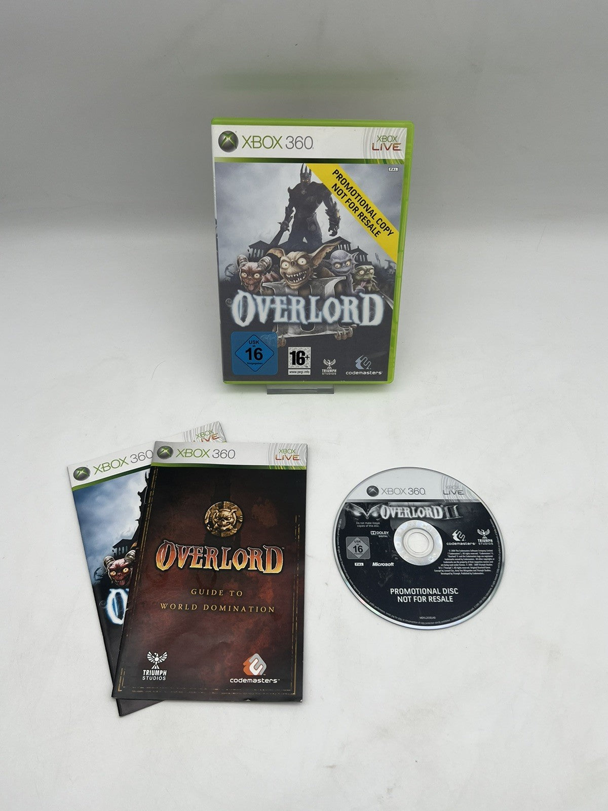 Overlord 2 - Microsoft Xbox 360 - Promo CD - OVP + Anleitung - Selten