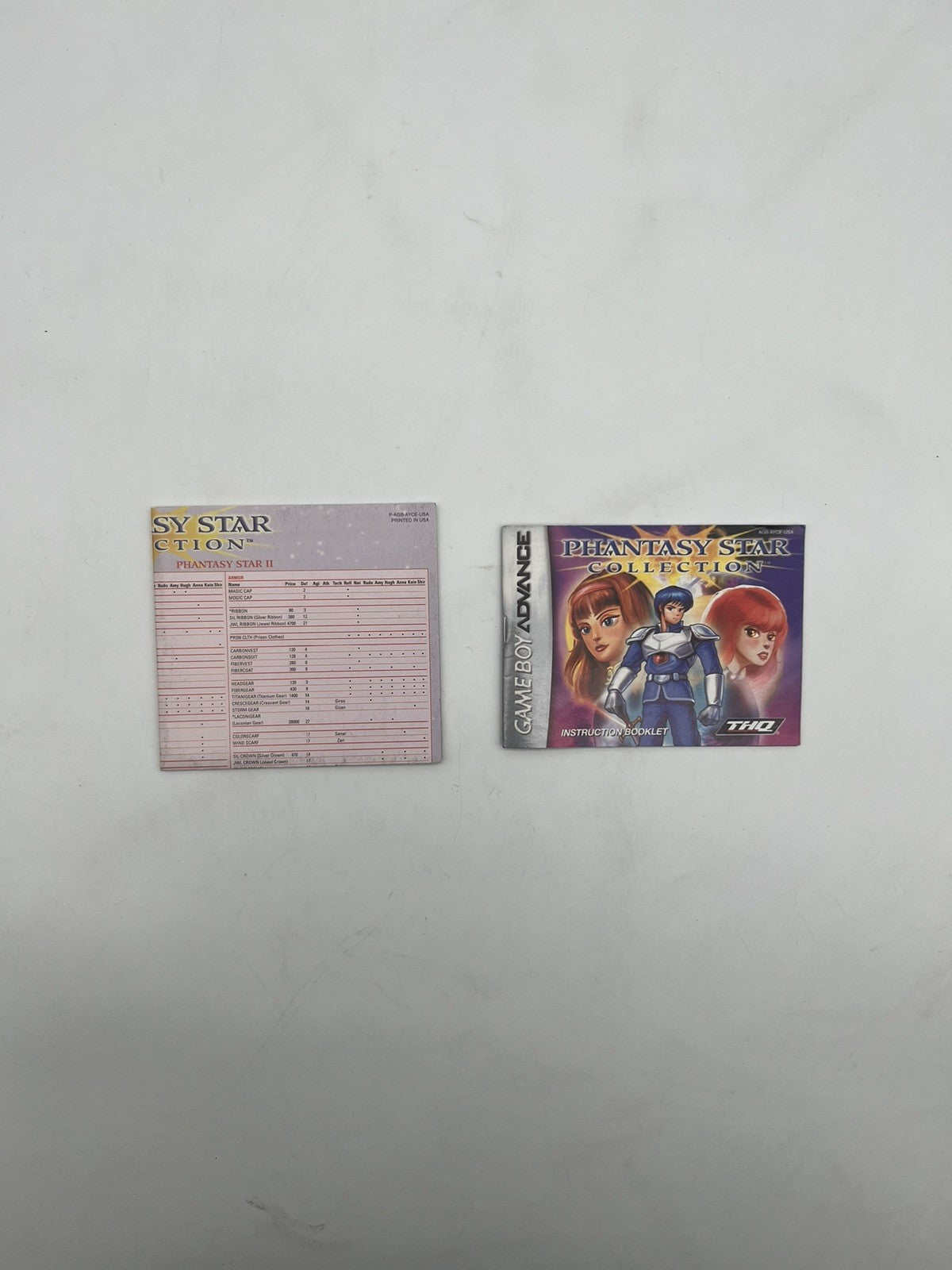 Phantasy Star Collection - Nintendo Gameboy Advance - Nur Anleitung