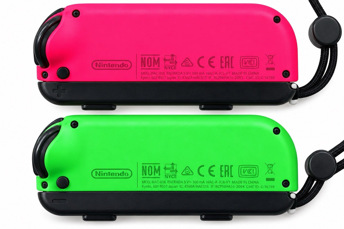 Nintendo Switch Joy-Con 2er-Set Neon-Grün / Pink - Original - Getestet