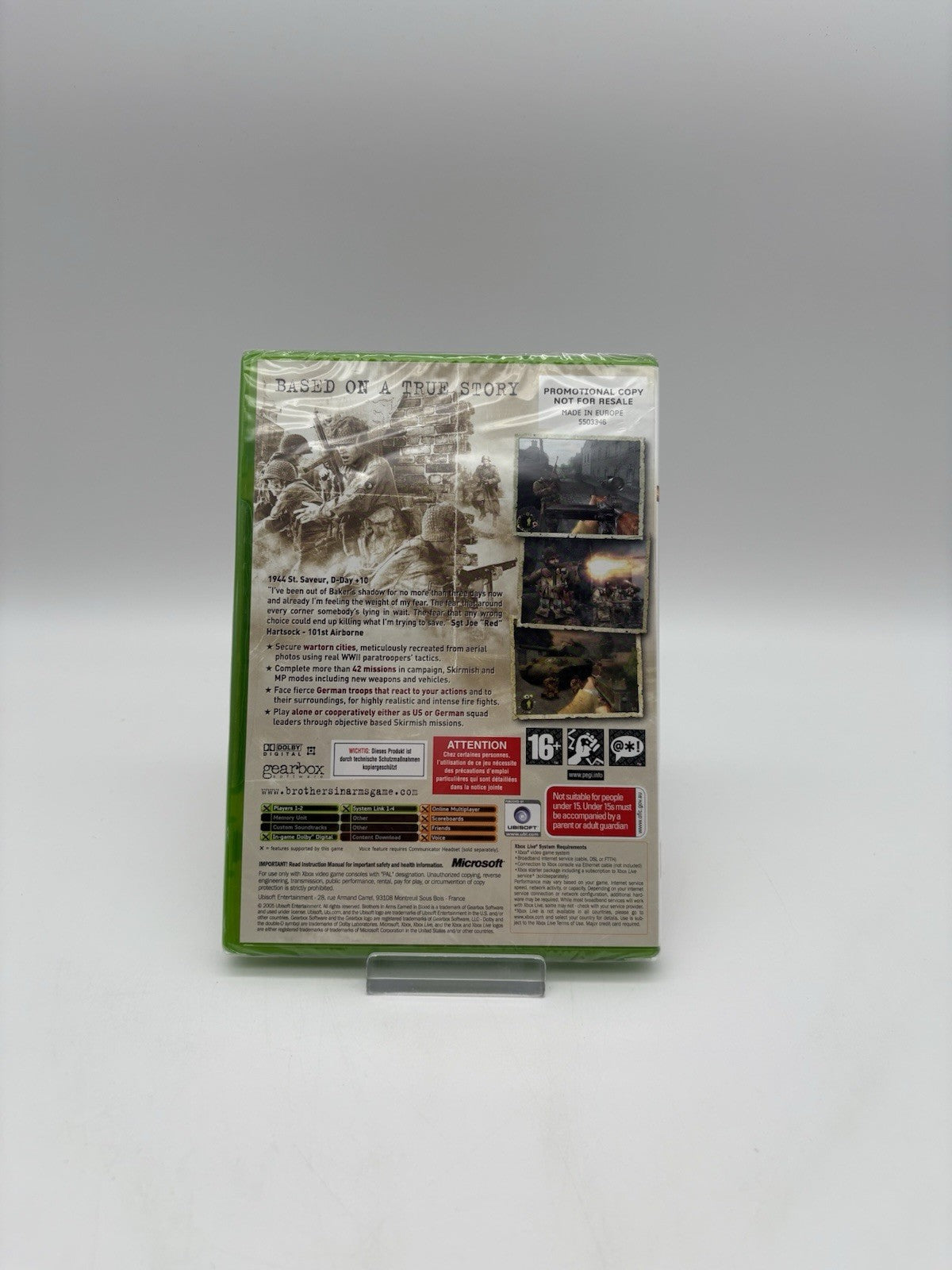 Brothers in Arms: Earned in Blood (Microsoft Xbox Classic) - NEU Sealed - Promo