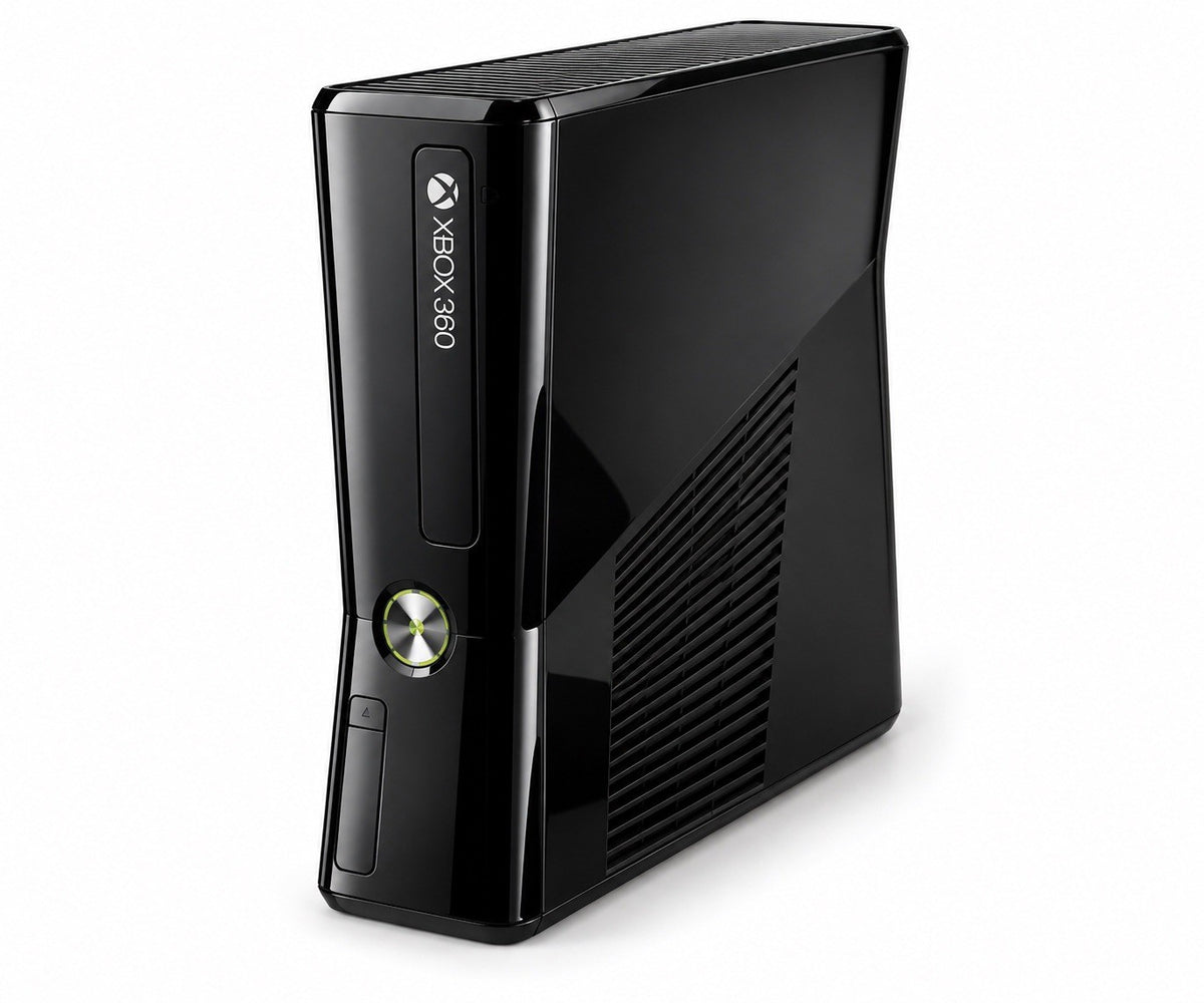 Microsoft Xbox 360 S Slim Konsole - Hochglanz Schwarz - Inkl. Alle Kabeln