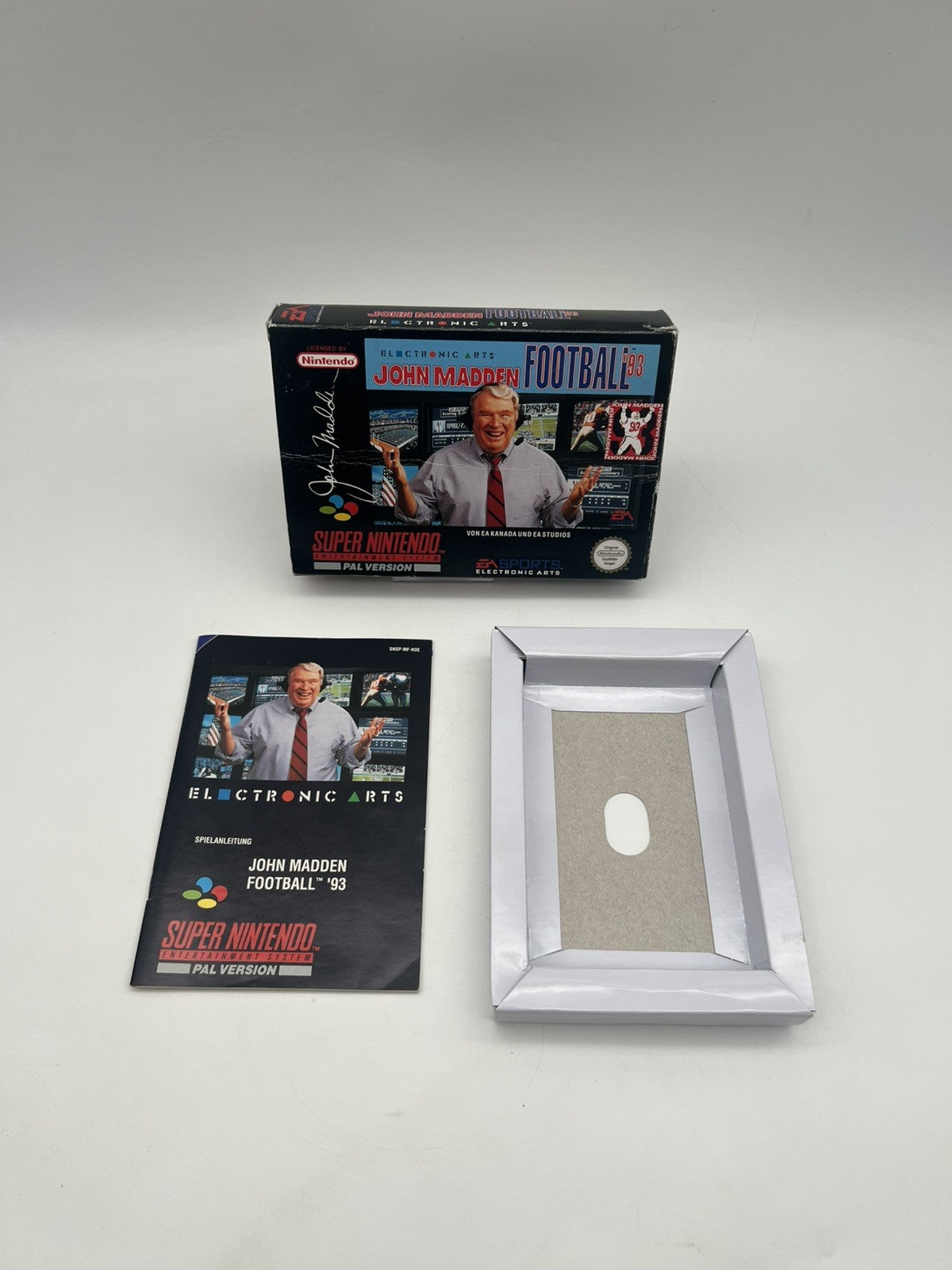 John Madden Football 93 - Super Nintendo SNES - Leerkarton - NUR OVP + Anleitung