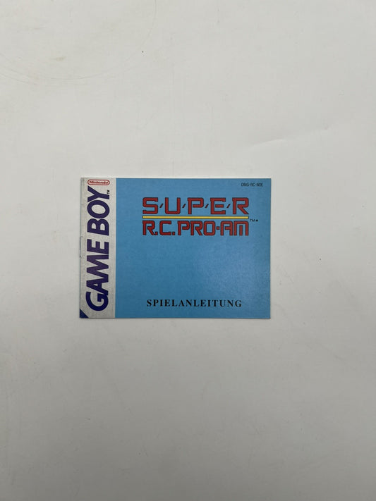 Super R.C. Pro-Am - Nintendo Gameboy - Nur Anleitung