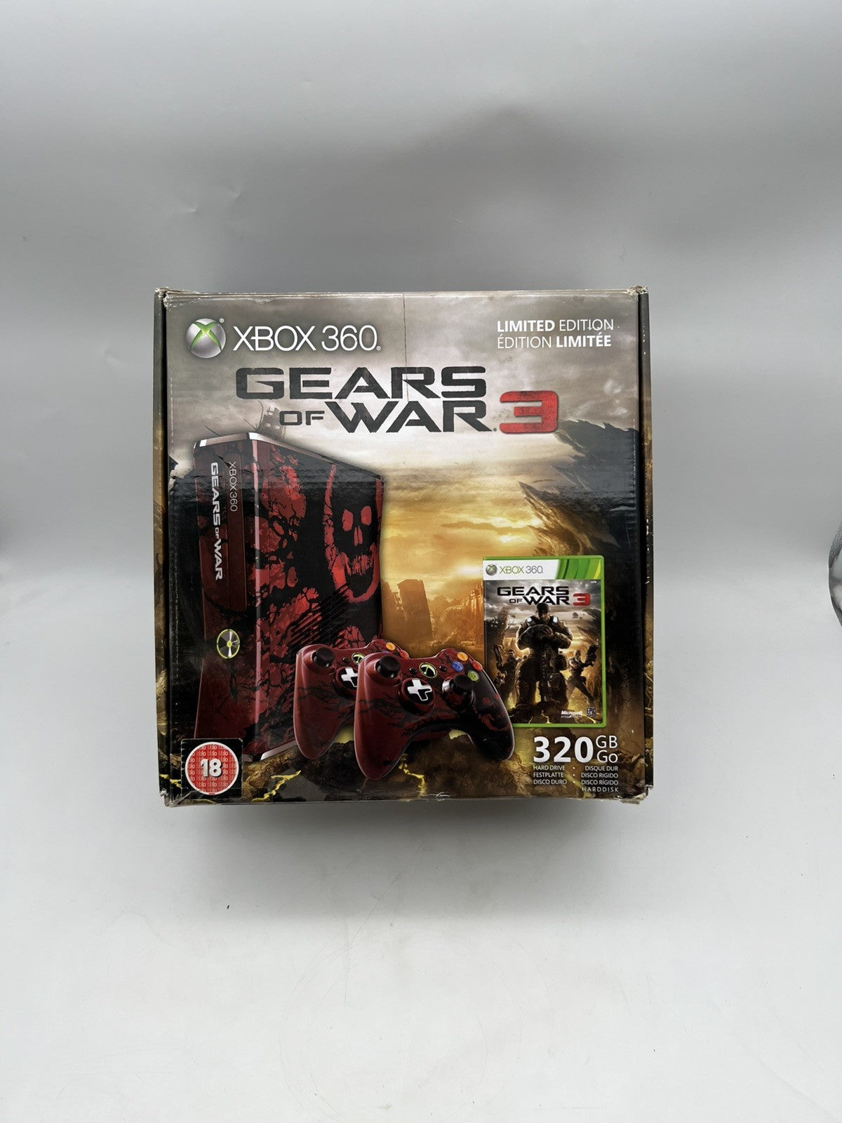Microsoft Xbox 360 Gears of War 3 Limited Edition Slim Konsole OVP - Controller