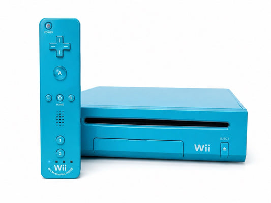 Nintendo Wii Konsole - BLAU / TÜRKIS - inkl. Alle Kabeln + Remote Controller