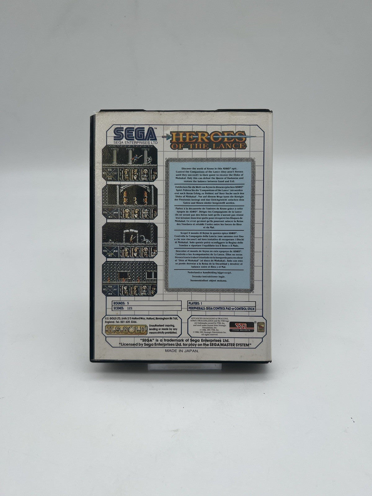 Heroes of The Lance - Sega Master System - Original