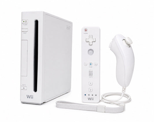 Nintendo Wii Konsole Weiß mit Remote Controller + Nunchuk + Alle Kabeln Original