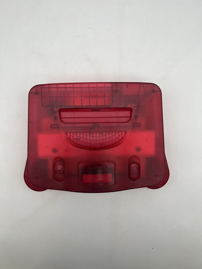 Nintendo 64 N64 Konsole + Alle Kabel - Watermelon Wassermelone rot Transparent