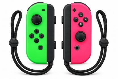 Nintendo Switch Joy-Con 2er-Set Neon-Grün / Pink - Original - Getestet