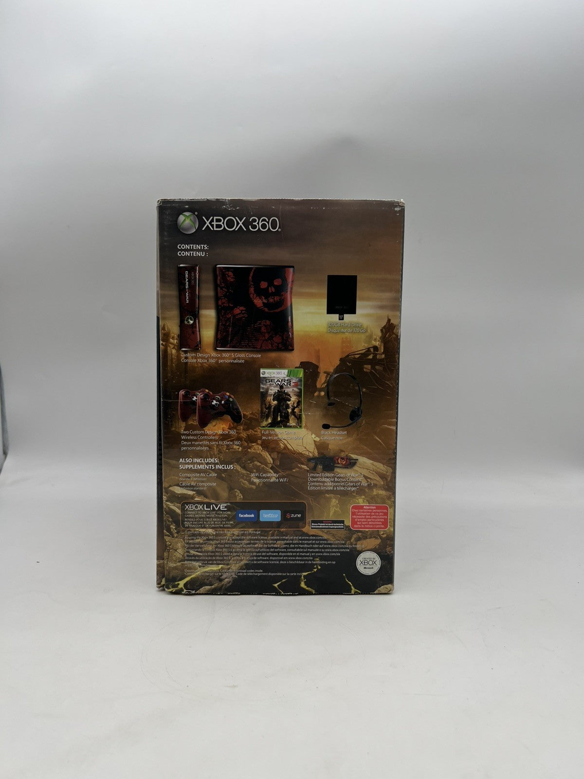 Microsoft Xbox 360 Gears of War 3 Limited Edition Slim Konsole OVP - Controller