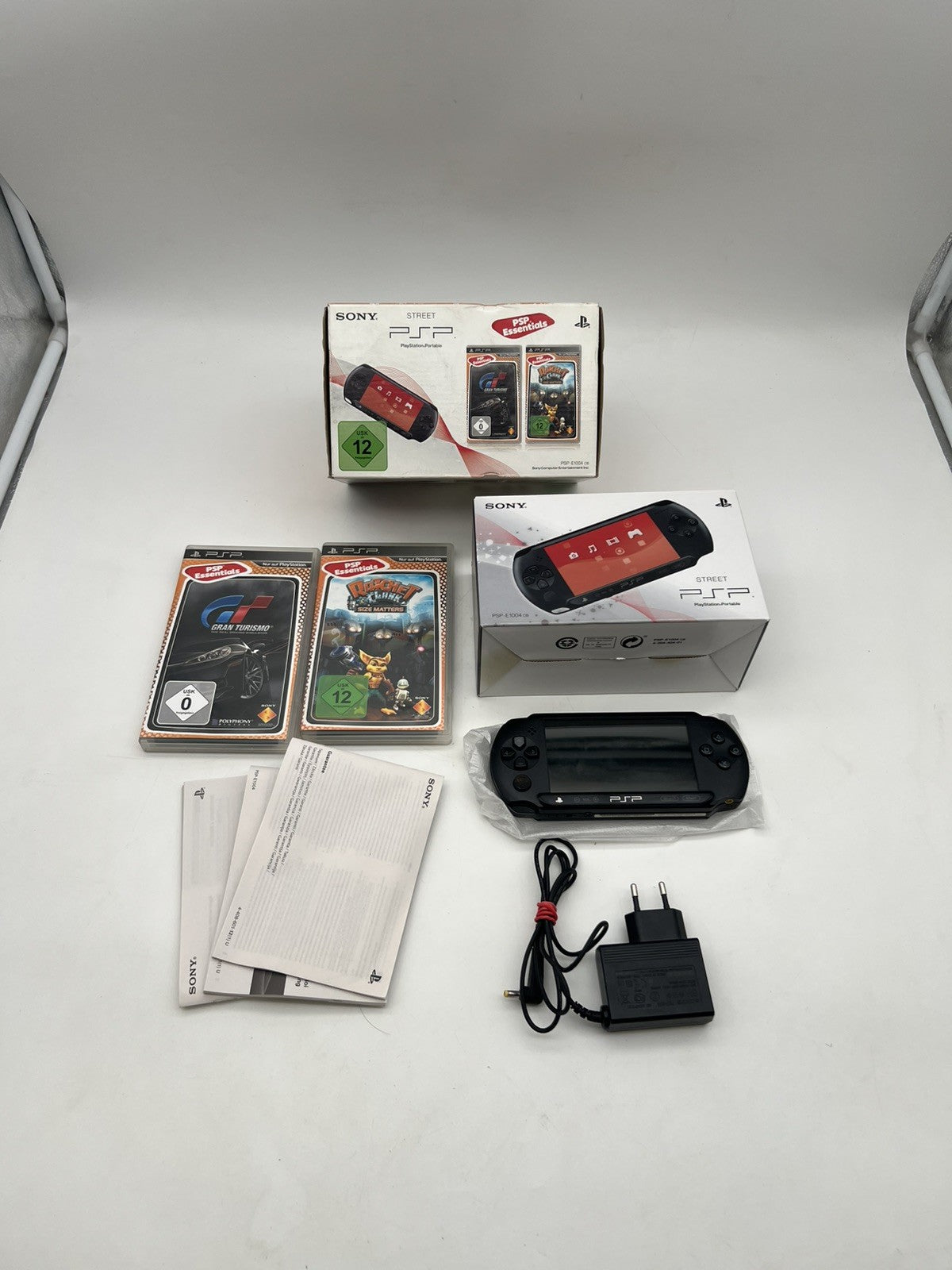 Sony Playstation Portable PSP Handheld Konsole  + Spiele - Street - OVP Schwarz