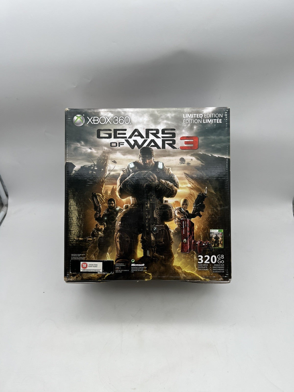 Microsoft Xbox 360 Gears of War 3 Limited Edition Slim Konsole OVP - Controller