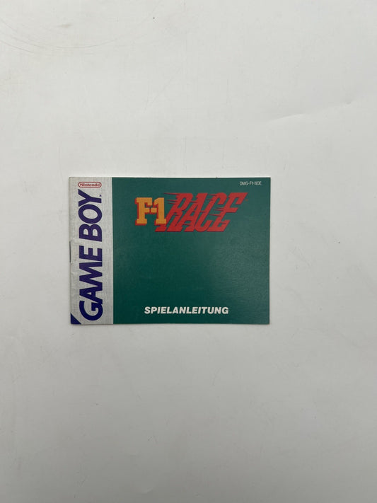 F-1 Race - Nintendo GameBoy - Nur Anleitung - Original
