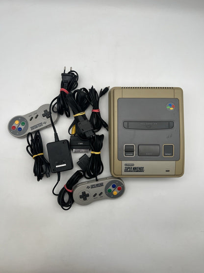 Super Nintendo - SNES Konsole - Controller + Alle Kabeln - OVP - Original