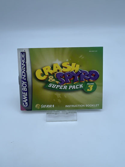 Crash & Spyro Super Pack 3 - Nintendo GameBoy Advance - GBA - Nur Anleitung