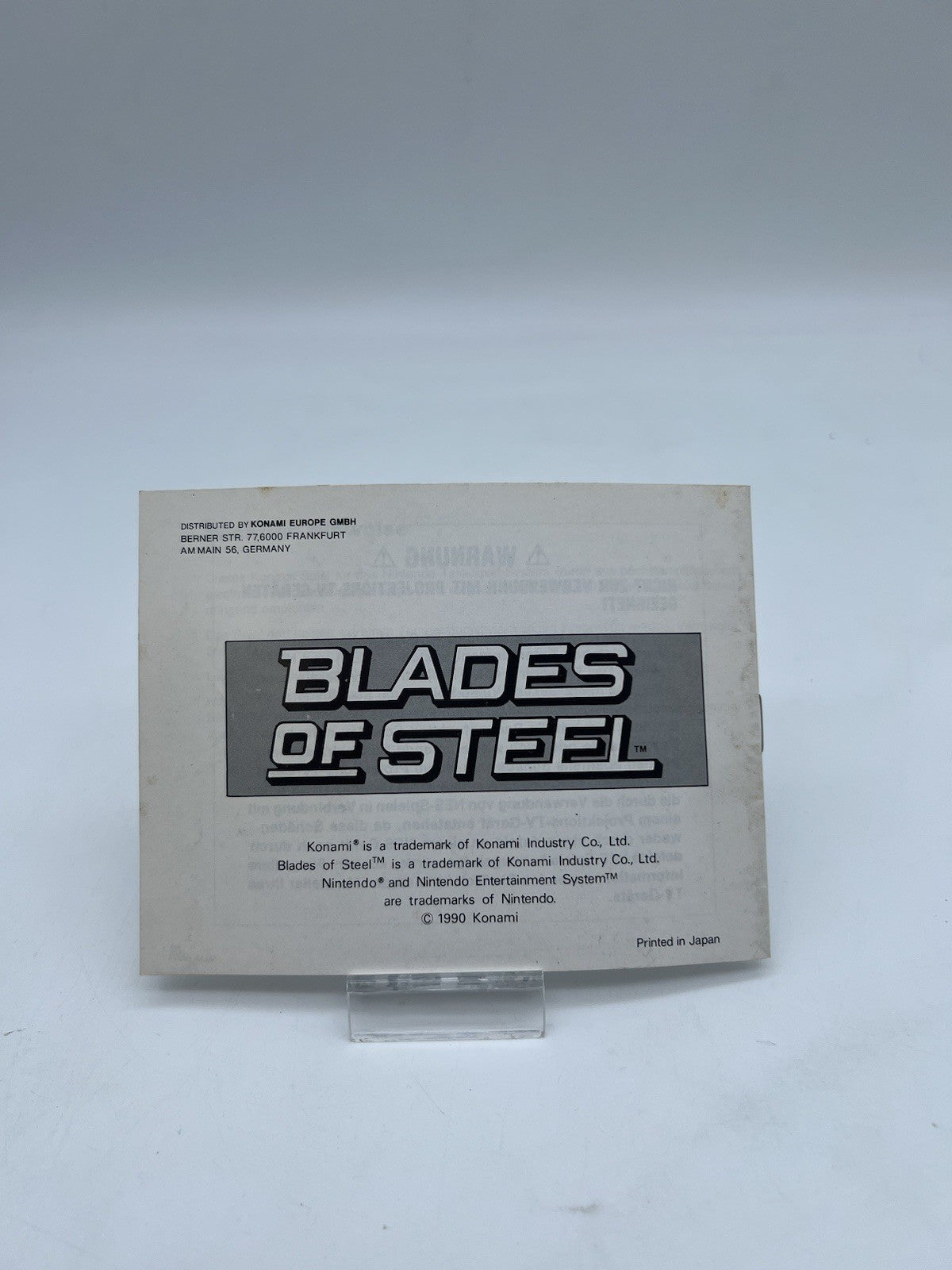 BLADES OF STEEL - NINTENDO NES - Nur Anleitung