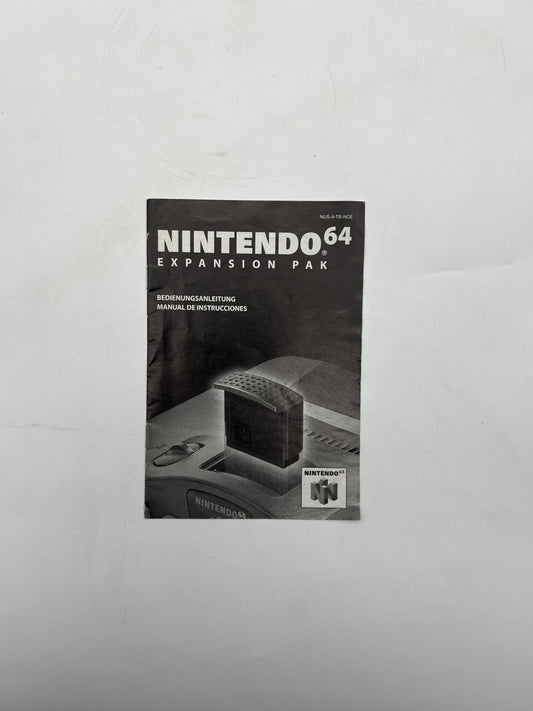 Nintendo 64 - N64 - Expansion Pak - Nur Anleitung